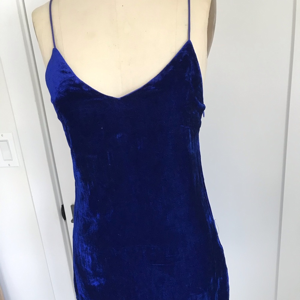 Blue Velvet Dress